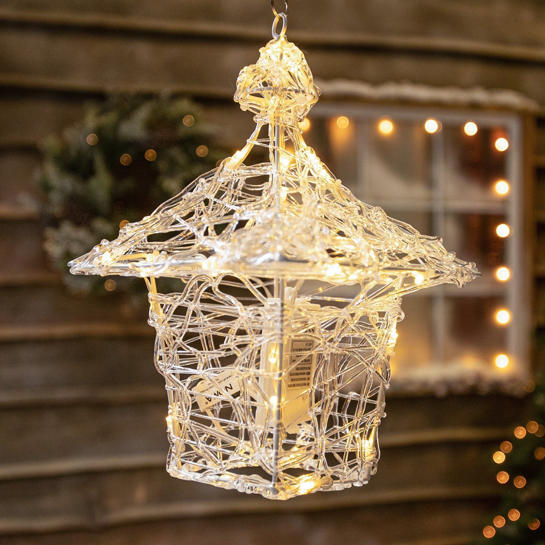 Modern Festive Outdoor Hanging Lantern — Christmas Lantern Lights