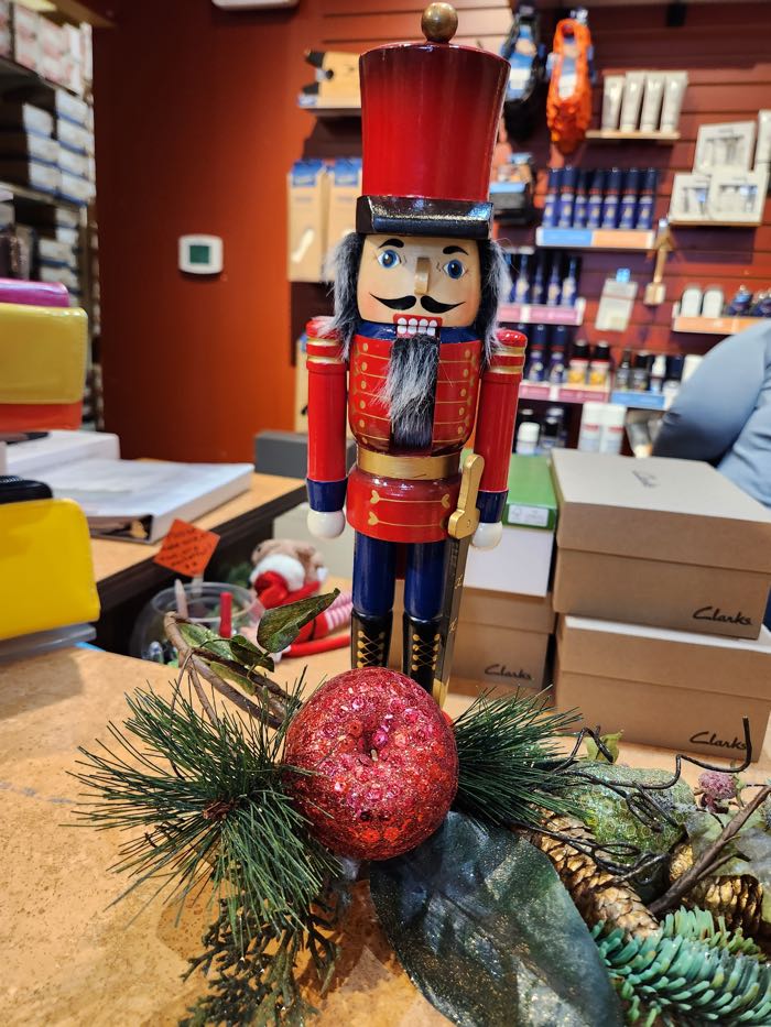 Counter Display Featuring Nutcracker and Glitter Apple — Nutcracker Display