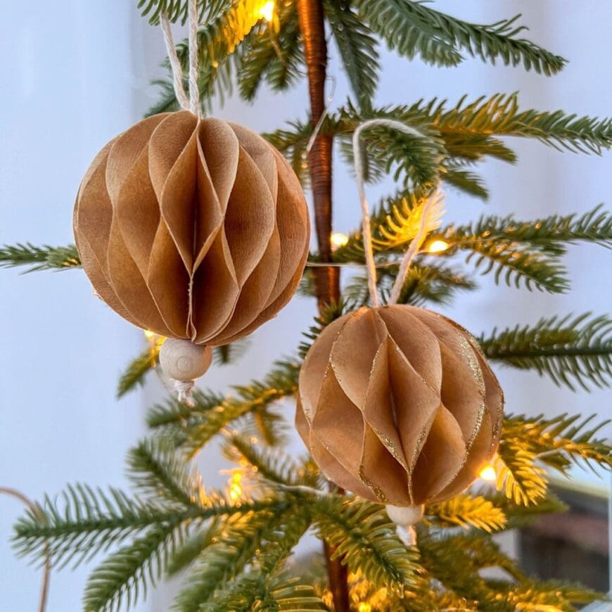 Natural Minimalist Visual Idea — Handmade Christmas Ornaments