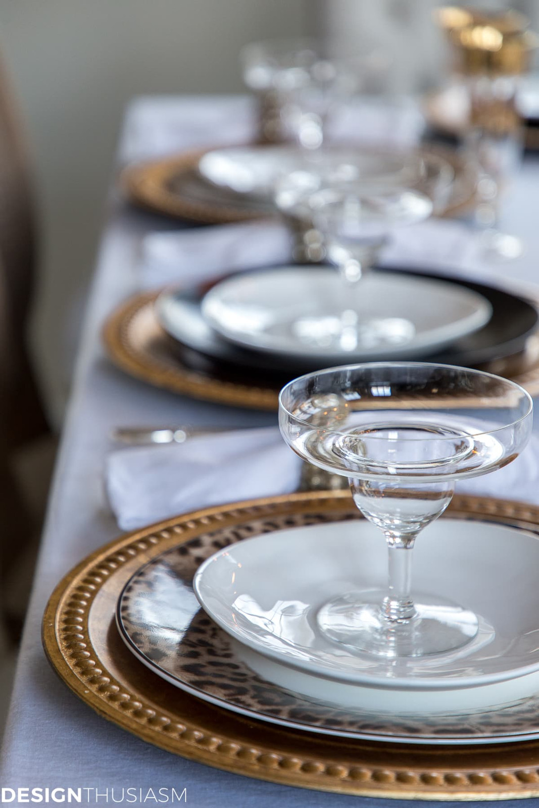 Elegant Table Setting with Gold Accents Elegant Table Setting with Gold Accents — New Years Eve Date Night at Home