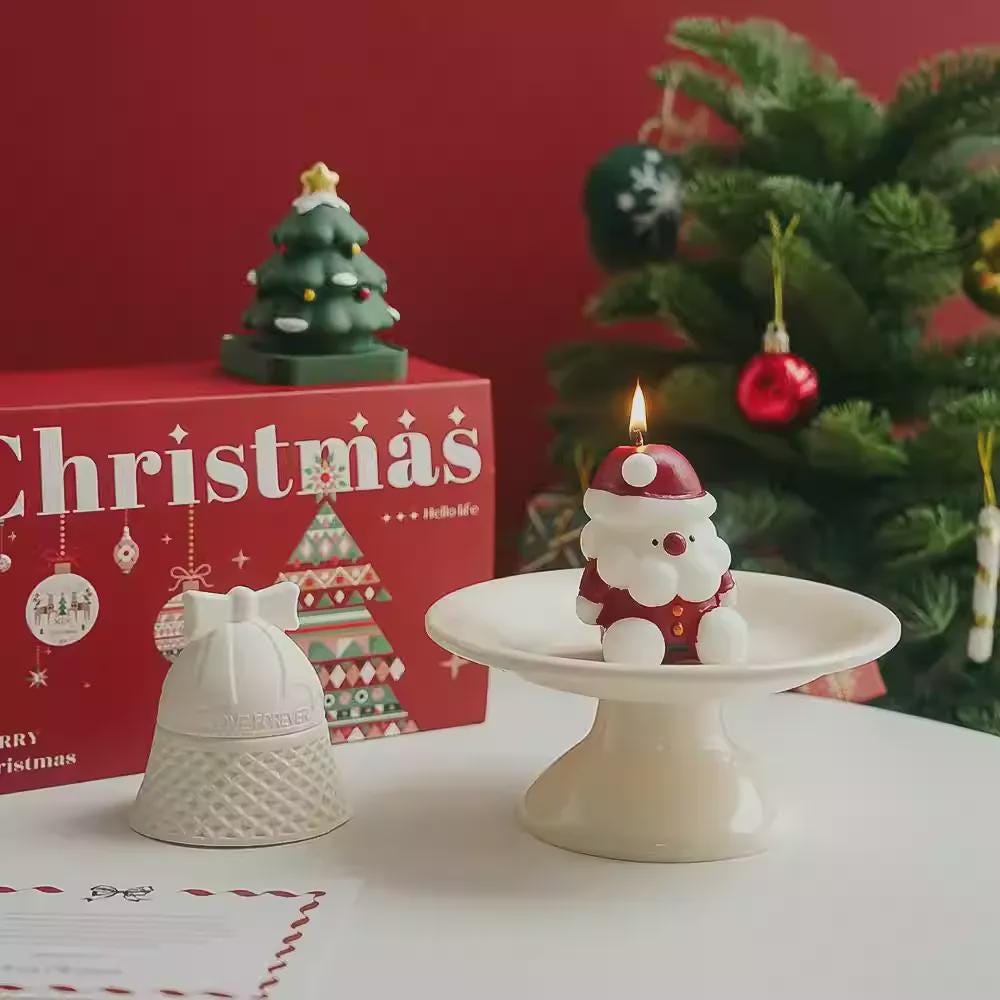 Whimsical Santa Claus Shaped Candle for a Festive Display Whimsical Santa Claus Shaped Candle for a Festive Display — Christmas Candle Decor