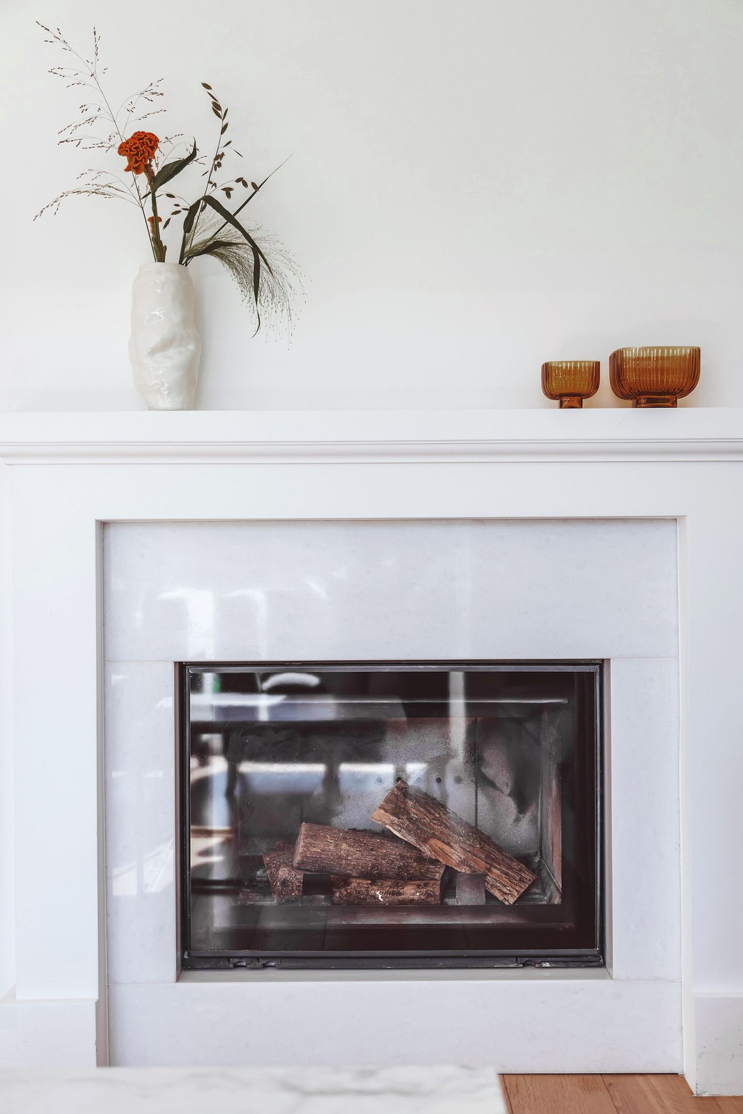 Moody Art and Dark Florals for an Artistic Winter Mantel — Winter Mantel Decor