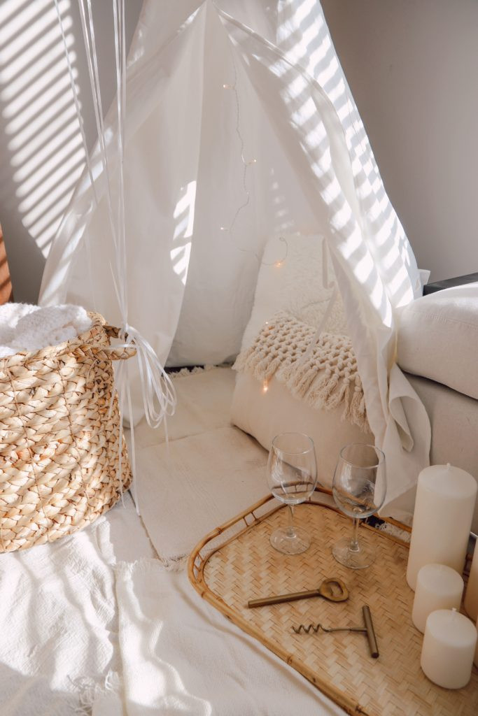 Whimsical Teepee Nook for Cozy Date Night Whimsical Teepee Nook for Cozy Date Night — New Years Eve Date Night at Home