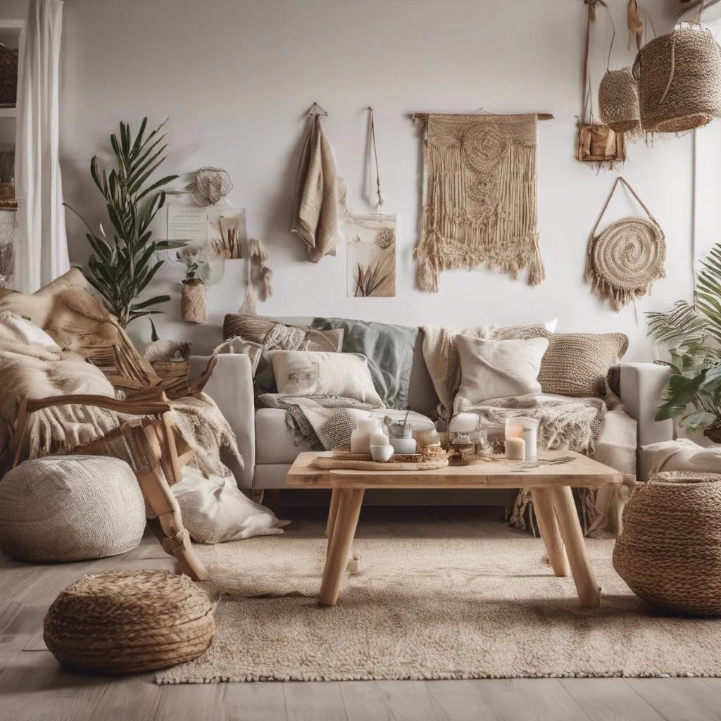 Boho Hygge Living Room Embracing Natural Textures — Hygge Home Decor