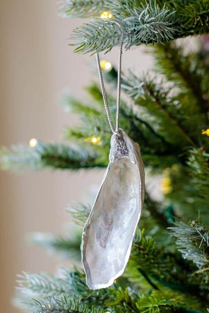 Natural Oyster Shell Christmas Tree Ornament Natural Oyster Shell Christmas Tree Ornament — Coastal Christmas Decor
